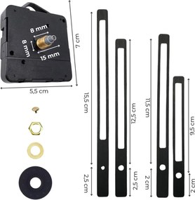 Moderné drevené tiché ručičky na hodiny do interiéru | SENTOP R101