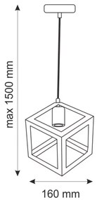 Závesné svietidlo SWEDEN 1xE27/20W/230V