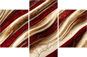 Obraz - Zlato - biela textúra (90x60 cm)