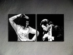 Ručne maľovaný POP Art obraz Pulp Fiction 140x70 cm