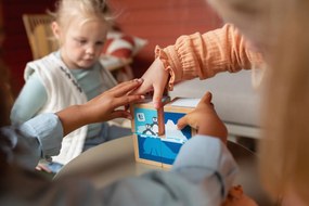 Drevené obrázkové kocky so zvieratkami - 4 ks