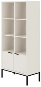 Knižnica Austin 80 cm biela/čierna