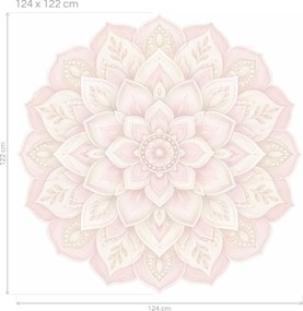 Růžová mandala arch 46 x 45 cm