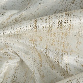 Dekorstudio Hotový zamatový záves DARA s lesklou potlačou – krémový, 140 × 250 cm