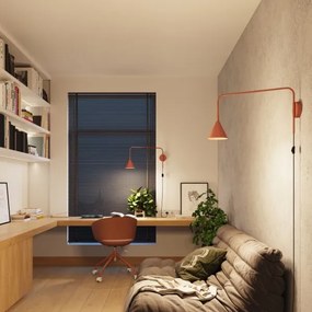 Sollux SL.1701 - Nástenná lampa NOX 1xE14/10W/230V oranžová