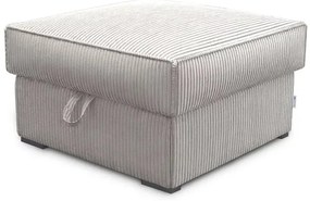 Krémový taburet SMART COSARO s úložným priestorom 65x65 cm