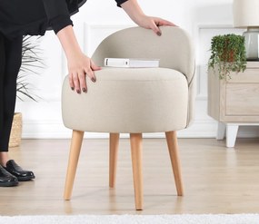 Designový taburet CORVILE krémový