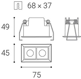 LED2 LINEAR 2, W 4W 3000K 2250831