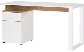 Pracovný stôl s bielou doskou 61x140 cm Hasselt – Germania