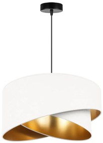 Závesné svietidlo MEDIOLAN, 1x biele/zlaté textilné tienidlo, (výber z 2 farieb konštrukcie)
