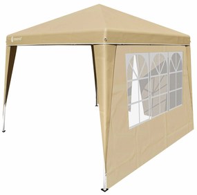 InternetovaZahrada Záhradný altánok Capri 3x3 m - 2 bočné steny - béžová