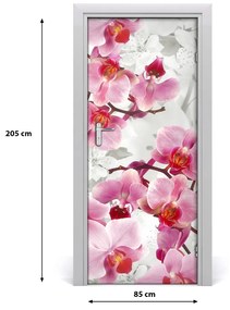 Fototapeta na dvere ružová orchidea 85x205 cm