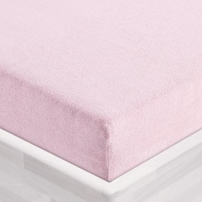 Froté napínacie prestieradlo FR-032 Púdrovo ružová 200 x 200 - výška 20 cm