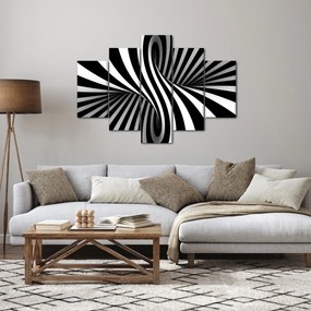 Abstraktní obraz so zebrymi pruhmi (150x105 cm)