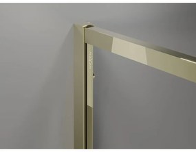 Mexen Exo, posuvné sprchové dvere 135 cm, číre sklo, zlatá, 8151-135-000-50-00