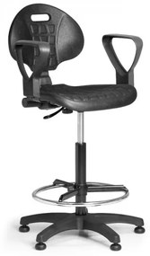 Pracovná stolička PUR - permanentný kontakt, klzáky