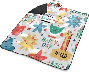 Sablio Plážová deka Happy day: 200x140 cm