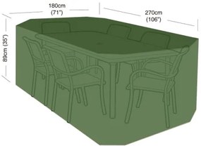 Krycia plachta na set 6 stoličiek+obdĺž.stôl 270 x 180 x 89 cm, PE 90g/m2 MA791841