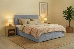 Postel OLEG 120x200 cm Svetlosivá S matracom