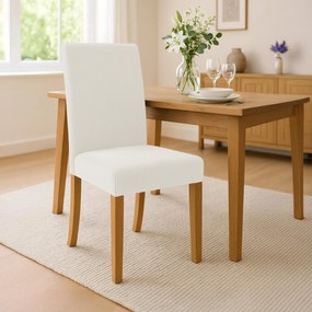 Sada 2 ks jedálenských stoličiek Ina látka cord, antik svetlá - krémová