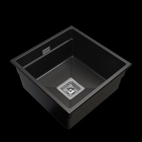 Gamma Decor 4445, 1-komorový granitový drez 440x450x215 mm, čierna, GMA-ZLE000128