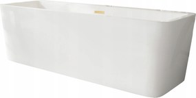 Balneo Voľne Stojaca Biela Vaňa 170 x 80 cm So Zlatým Lesklým Korkom