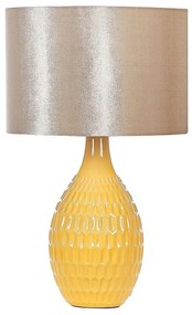 Keramická stolná lampa žltá HADDAS Beliani