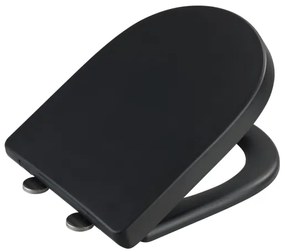 WENKO 24989100-WC sedadlo EXCLUSIVE 36,5x45 cm čierna/strieborná