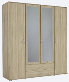 Šatníková skriňa Twin, dub sonoma