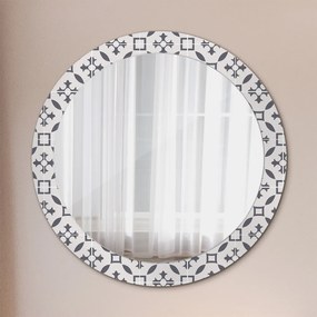 Okrúhle ozdobné zrkadlo Starožitné dlaždice fi 80 cm