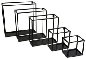 Nástenná polica 35x35 cm čierna