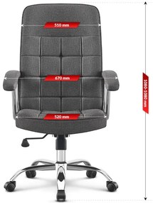 Otočná kancelárska stolička HC-1020 Grey