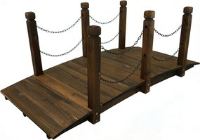 Dekoratívny záhradný mostík BestBerg BBGD-4002 / 150 x 67 x 56 cm / hnedá