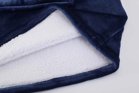 Deka s rukávmi HOODIE námornícka modrá