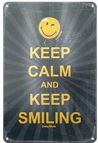 Ceduľa Keep Calm and Keep Smiling
