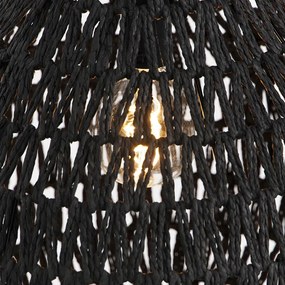 Retro závesné svietidlo čierne 45 cm - Lina Drop