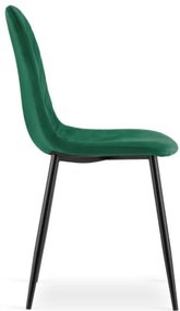 Zamatová stolička New York zelená