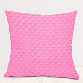 Biante Detská obliečka na vankúš Minky 3D bodky MKP-012 Sýto ružová 30 x 50 cm