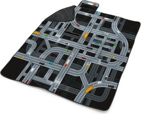 Sablio Plážová deka Detská autodráha: 200x140 cm