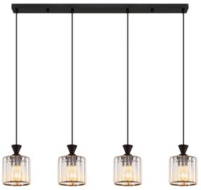 Globo 15742-4 - Luster na lanku JORDANA 4xE27/60W/230V čierna