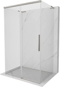 Mexen Rox-3SL, 3-stenný nadstavec na sprchový kút 125 x 95 cm, 8mm číre sklo, oceľový profil, 8C2L-125-095-97-00-3S