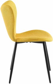 Jedálenská stolička Maika látka - žltá