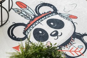 BAMBINO 1129 umývací koberec panda pre deti protišmykový - krém Veľkosť: 140x190 cm