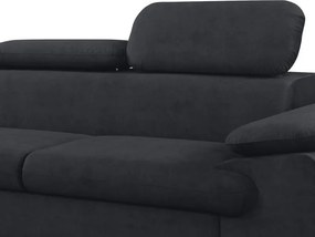 Rohová sedacia súprava Scala, antracitová šedá látka, ľavý roh