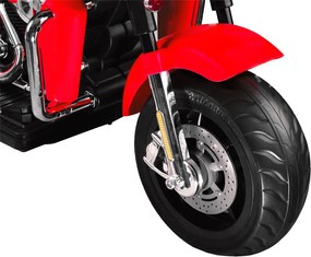 JOKOMISIADA Veľký akumulátorový motorkový chopper pre deti PA0254 červený