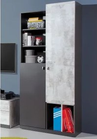 Skriňa s regálom Terrano, šedá/enigma%