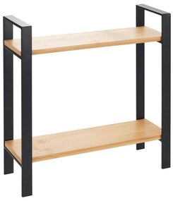 WENKO 53029100 - Polica LOU 32x33 cm čierna/hnedá