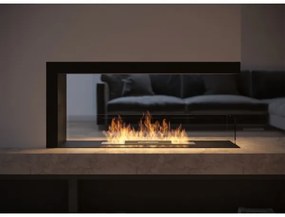 InFire - Rohový BIO krb 100x50 cm 3kW obojstranný