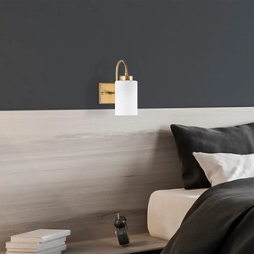 Nástenné svietidlo v bielej a zlatej farbe ø 10 cm Duzsuz – Opviq lights