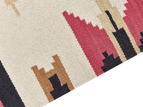Bavlnený kelímový koberec 80 x 300 cm viacfarebný GARNI Beliani